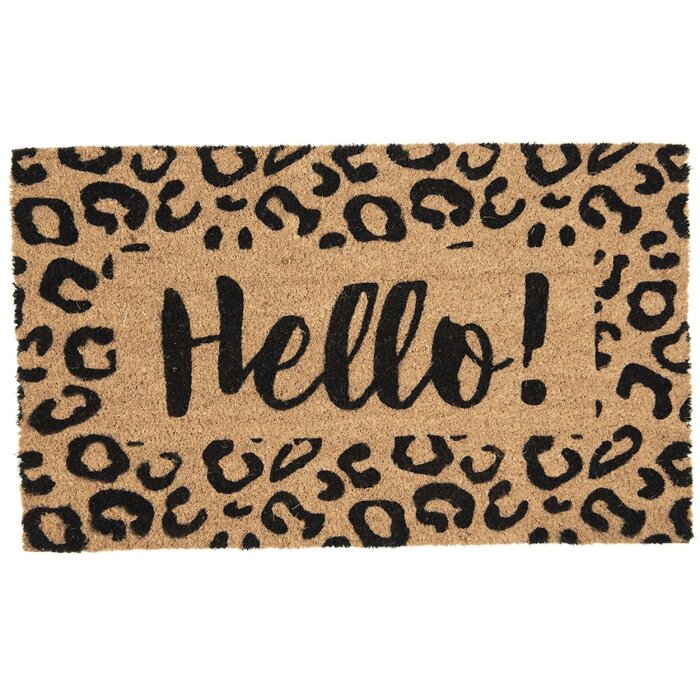 Clayre & Eef MC240 Tappeto per porte da interno marrone, nero 75x45x1 cm