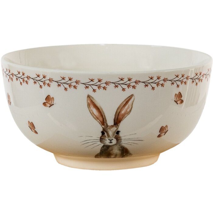 Clayre & Eef REBBO Zuppiera Beige, Marrone Ø 14 cm