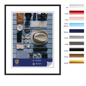 Henzo Cornice in plastica Napoli 40x50 cm nero