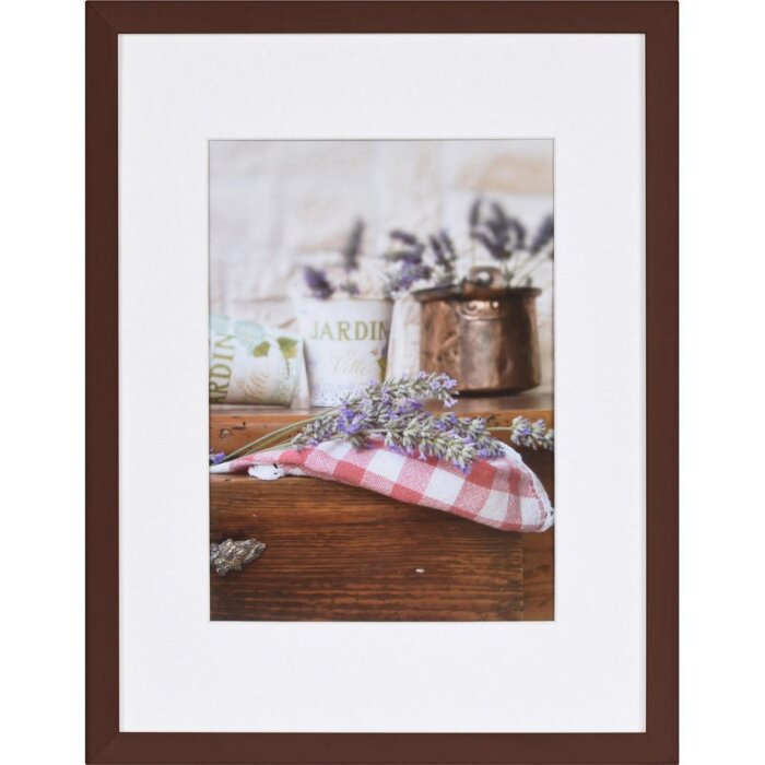 Henzo Cornice in legno Jardin 30x40 cm wengé con passepartout 20x28 cm