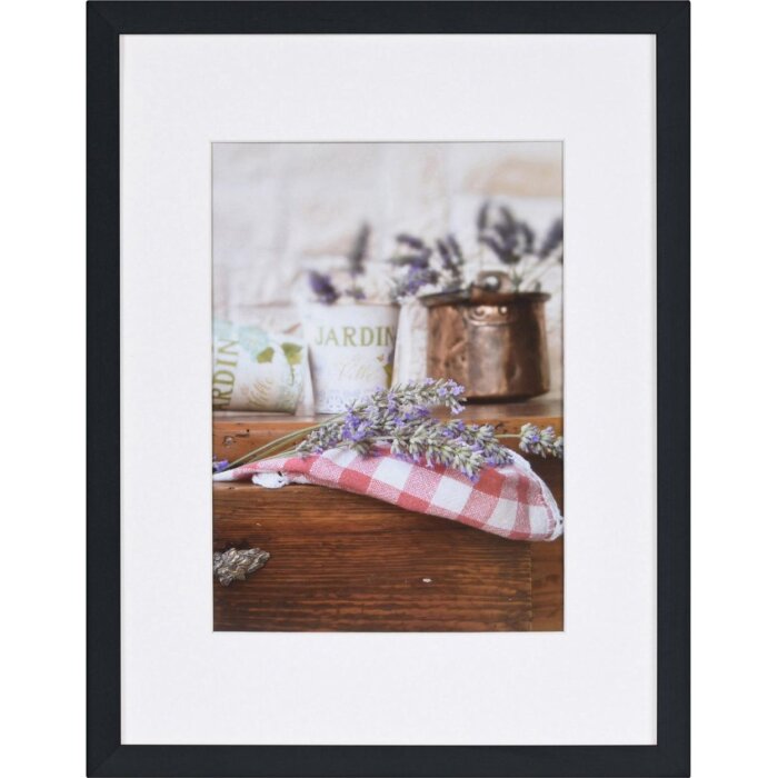 Cornice Henzo in legno JARDIN nero 30x40 cm con passe-partout 20x28 cm
