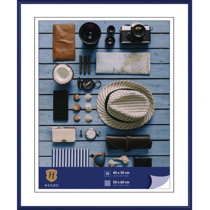Henzo Cornice in plastica Napoli 50x60 cm blu