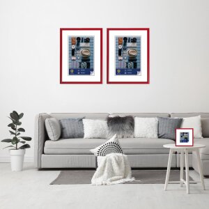Napoli cornice in plastica 50x60 cm rosso
