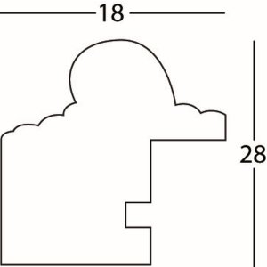 Cornice di legno Verona 40x50 cm marrone scuro