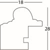 Cornice di legno Verona 40x50 cm marrone scuro