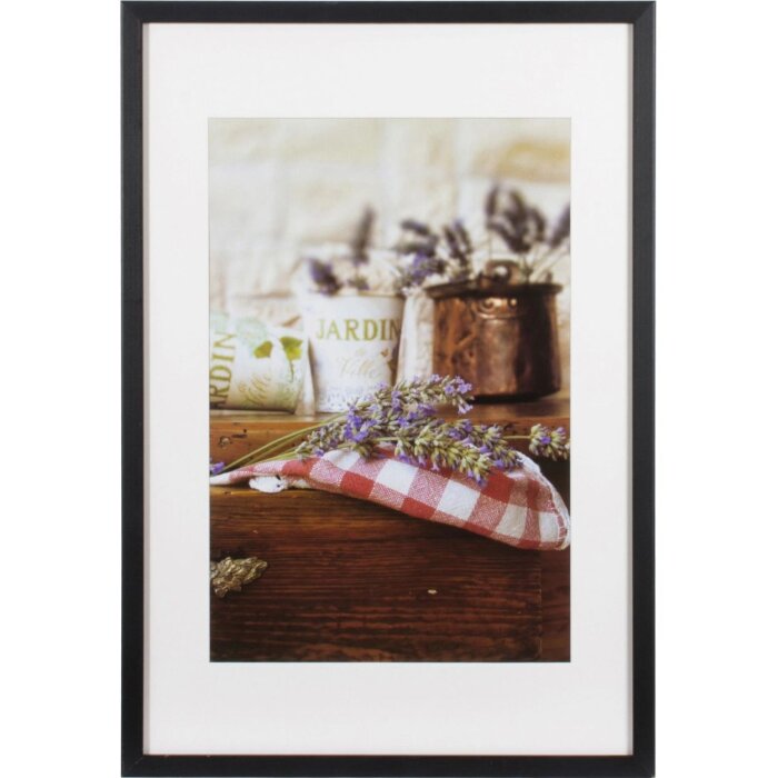 Telaio in legno Henzo JARDIN nero 40x60 cm con Passepartout 30x45 cm