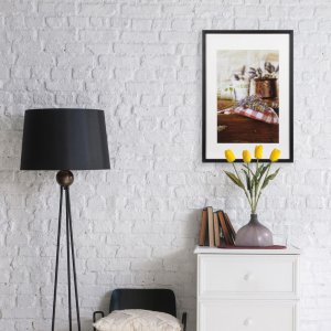 Telaio in legno Henzo JARDIN nero 40x60 cm con Passepartout 30x45 cm