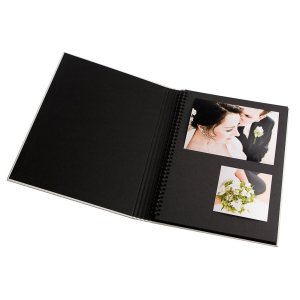 HNFD Album fotografico belda in lino 22x29,7 cm avorio 30 pagine nere