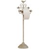 Clayre & Eef 40441 Portarotolo in piedi 22x10x69 cm Beige Metal Bird