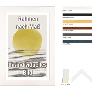 Walther Cornice in legno Bilbao con bordo argentato 2 tipi di vetro e dimensioni speciali