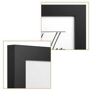 Henzo Cornice doppia in legno Piano 3 foto 13x18 cm nero