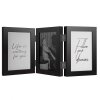 Henzo Cornice doppia in legno Piano 3 foto 13x18 cm nero