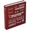 Henzo Album fotografico Jumbo Wording rosso 30x30 cm 100 pagine bianche