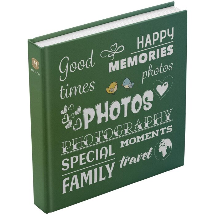 Henzo Jumbo Photo Album Wording verde 30x30 cm 100 pagine bianche