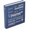 Henzo Jumbo Photo Album Wording blu 30x30 cm 100 pagine bianche