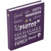 Henzo Jumbo Photo Album Wording viola 30x30 cm 100 pagine bianche