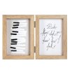 Henzo Cornice doppia in legno Piano 2 foto 10x15 cm beige