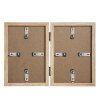 Henzo Cornice doppia in legno Piano 2 foto 10x15 cm beige
