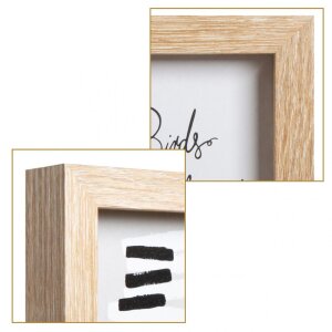 Henzo cornice doppia in legno Piano 2 foto 13x18 cm beige
