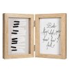 Henzo cornice doppia in legno Piano 2 foto 13x18 cm beige