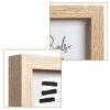 Henzo cornice doppia in legno Piano 2 foto 13x18 cm beige