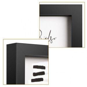 Henzo cornice doppia in legno Piano 2 foto 13x18 cm nero