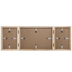 Henzo Cornice doppia in legno Piano 3 foto 10x15 cm e 15x20 cm beige