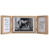 Henzo Cornice doppia in legno Piano 3 foto 10x15 cm e 15x20 cm beige