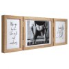 Henzo Cornice doppia in legno Piano 3 foto 10x15 cm e 15x20 cm beige