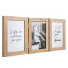 Henzo Cornice doppia in legno Piano 3 foto 10x15 cm beige