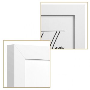 Henzo Cornice doppia in legno Piano 3 foto 13x18 cm bianco