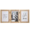 Henzo Cornice doppia in legno Piano 3 foto 13x18 cm beige