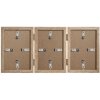 Henzo Cornice doppia in legno Piano 3 foto 13x18 cm beige