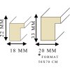 Cornice Ceanothe Milano bianco 24x30 cm con Passepartout 18x24 cm