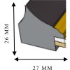 Cornice Ceanothe Pandore 40x50 cm nero-argento