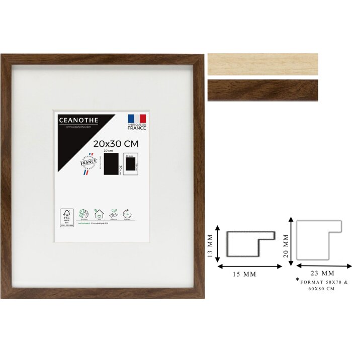 Telaio in legno Ceanothe Wild con Passepartout smussato