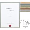 Cornice in legno massiccio effetto 25 con bordo dorato - formati speciali e tipi di vetro