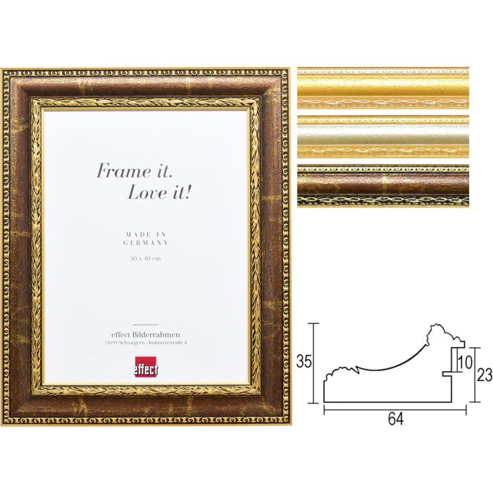 Effetto cornice barocca Profilo 31 Formati speciali e tipi di vetro