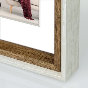 Cornice ZEP Palmi bianca 20x20 cm con passepartout 15x15 cm
