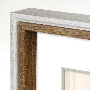 Cornice ZEP Palmi bianca 20x20 cm con passepartout 15x15 cm