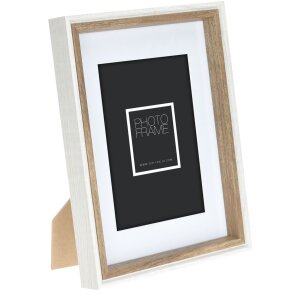 Cornice ZEP Palmi bianca 20x20 cm con passepartout 15x15 cm