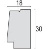 Cornice ZEP Palmi bianca 30x30 cm con passepartout 20x20 cm