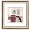 Cornice ZEP Palmi marrone 20x20 cm con Passepartout 15x15 cm