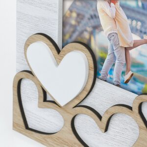 ZEP Portafoto in legno Lavinia 20x30 cm con cuori