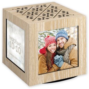 ZEP Cubo fotografico in legno Thunder 4 foto 10x10 cm...
