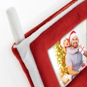 Calza di Natale ZEP TT23 con inserto per foto 10x15 cm (altezza 46 cm)