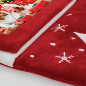 Calza di Natale ZEP TT23 con inserto per foto 10x15 cm (altezza 46 cm)