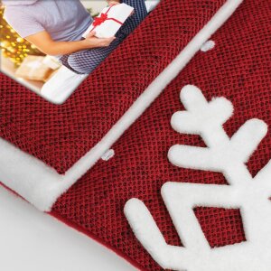 Calza di Natale ZEP TT29 con inserto per foto 10x15 cm (altezza 46 cm)
