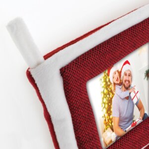 Calza di Natale ZEP TT29 con inserto per foto 10x15 cm (altezza 46 cm)