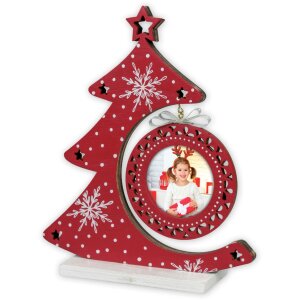 Cornice per albero di Natale ZEP Nestor rosso 6x6 cm...